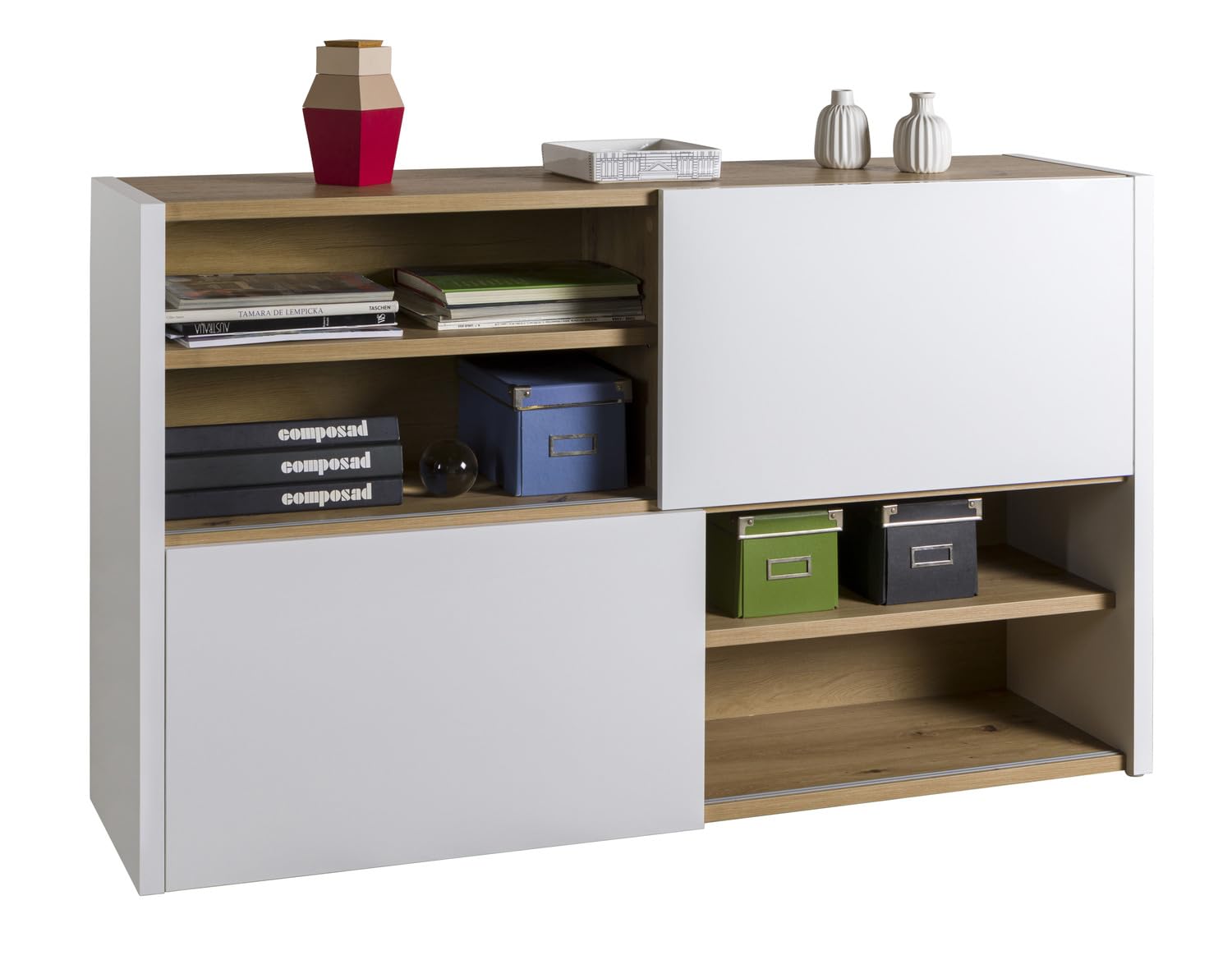 Composad Abile Base 2 Ante Scorrevoli Bianco Rovere
