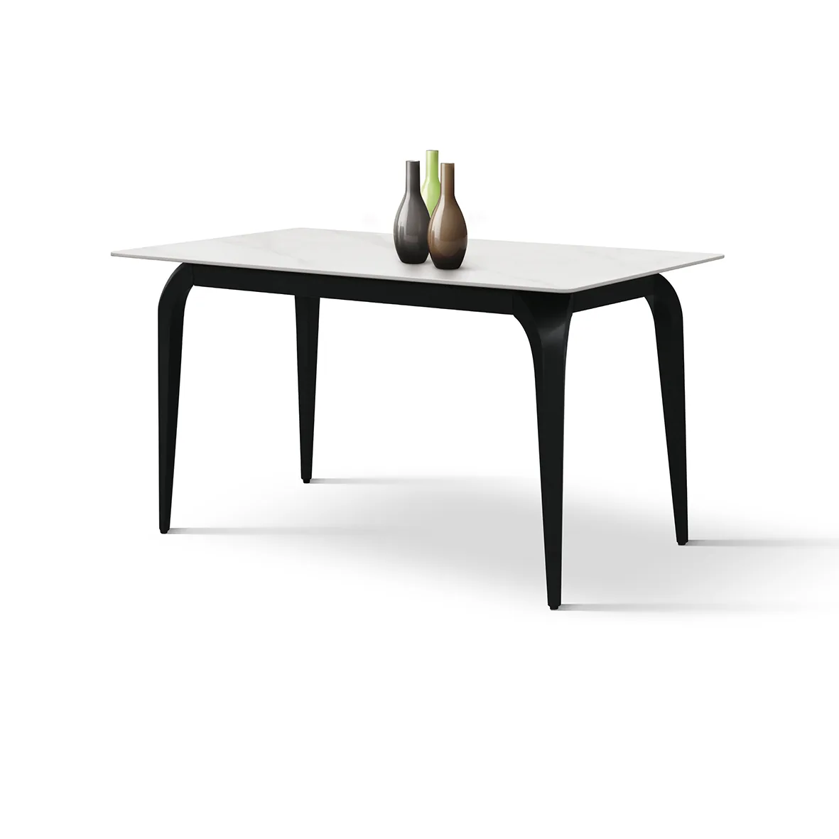 Epocantica Tavolo Fisso Ceramica Marmo 140 Gambe Nere
