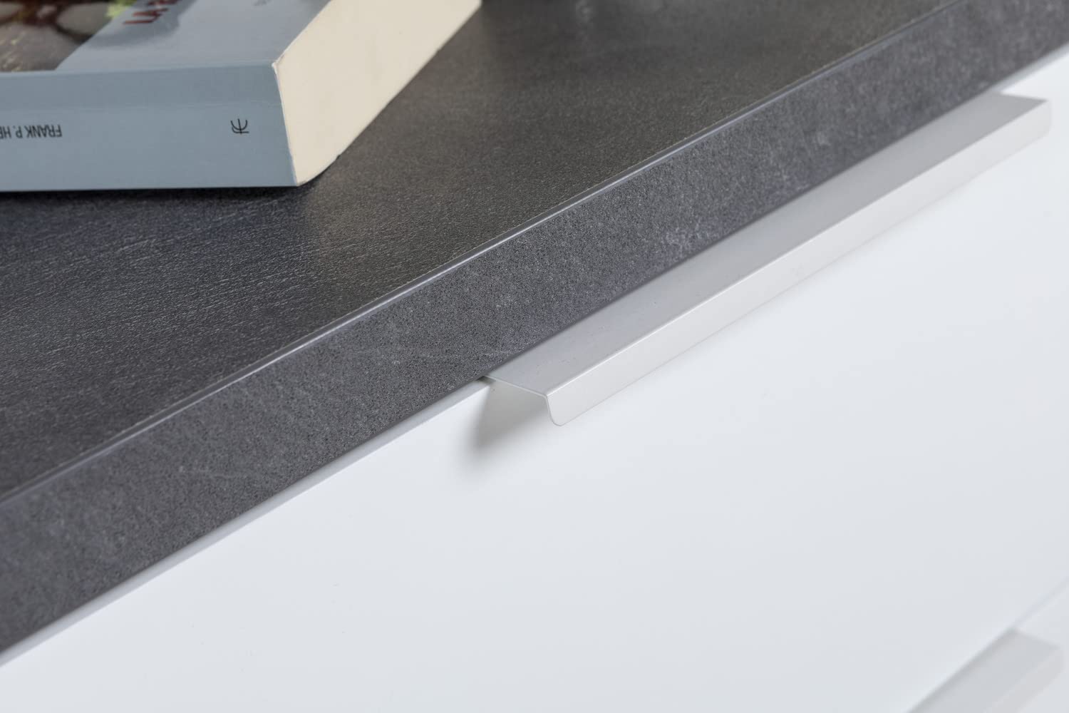 Composad Mundi Bedroom comodino 2 cassetti grigio bianco