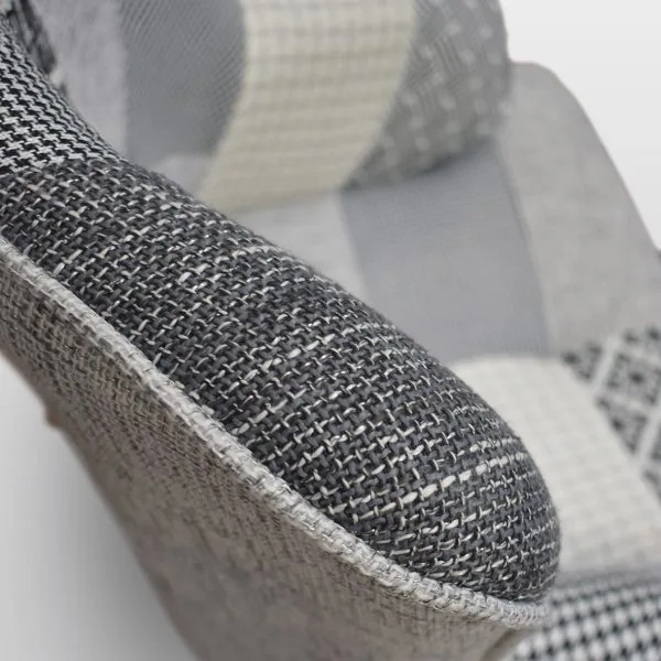 Epocantica Ludovica poltrona patchwork bianco e nero