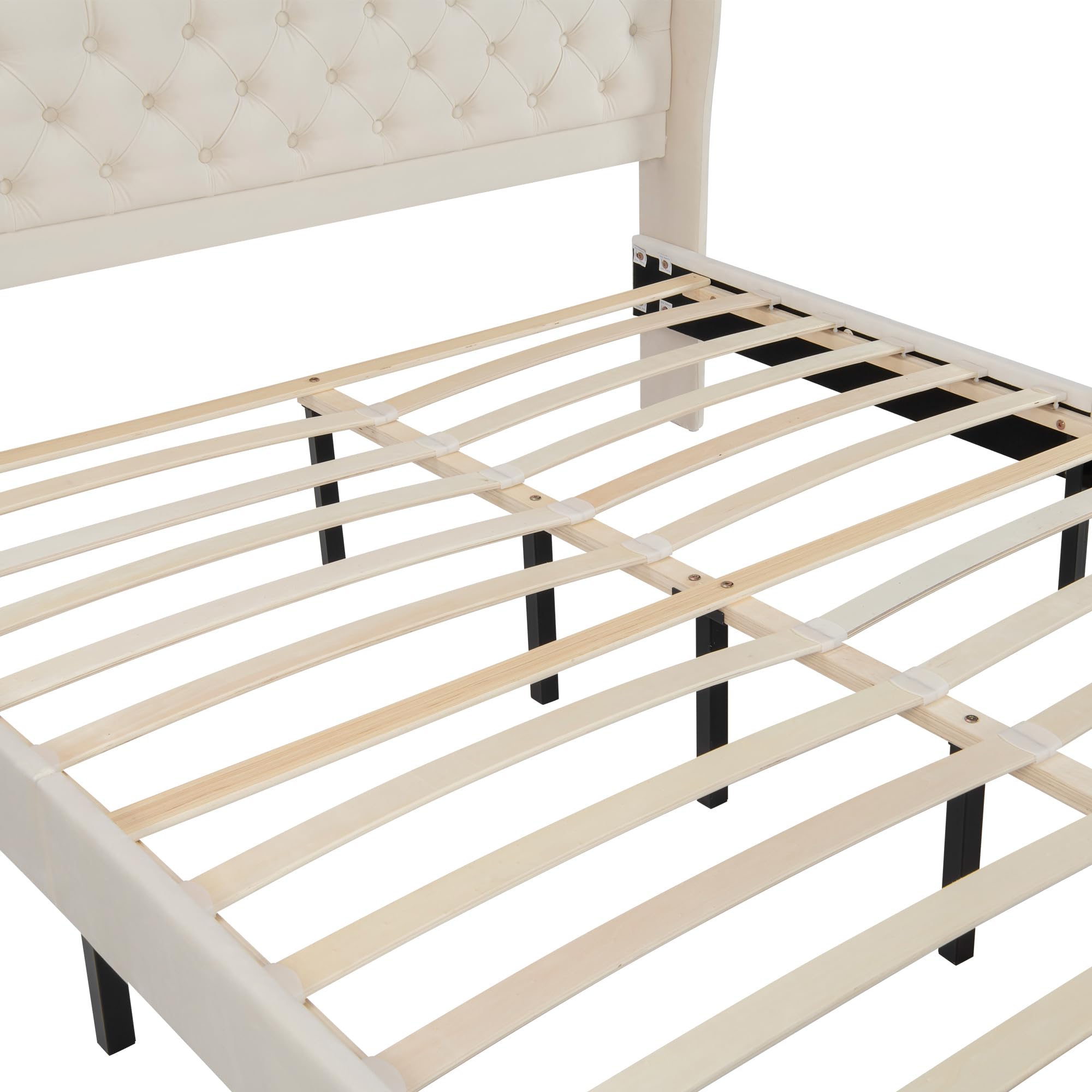 Dolamaní letto matrimoniale 160x200 velluto beige bottoni