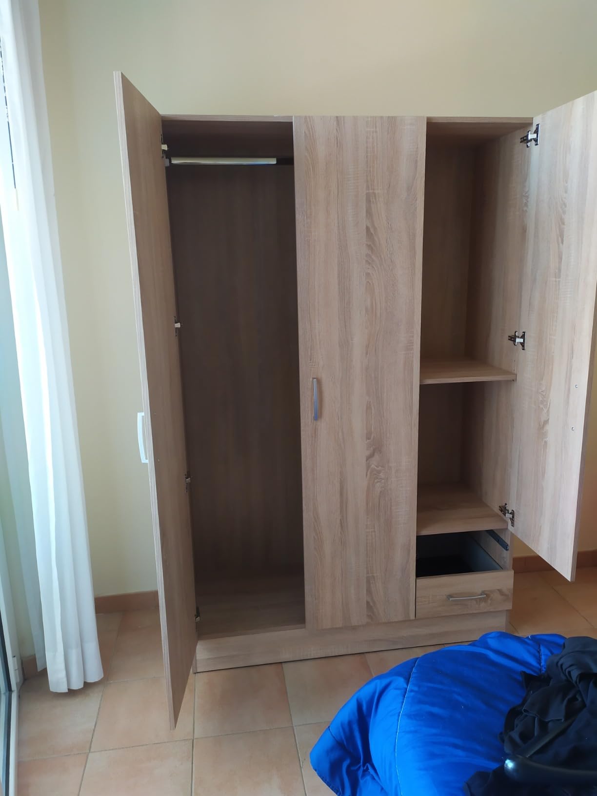 COMPOSAD Facile armadio 3 ante 2 cassetti rovere sonoma