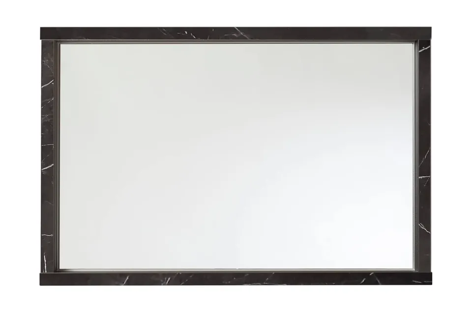 Composad Mundi specchio con cornice legno marmo zebrato