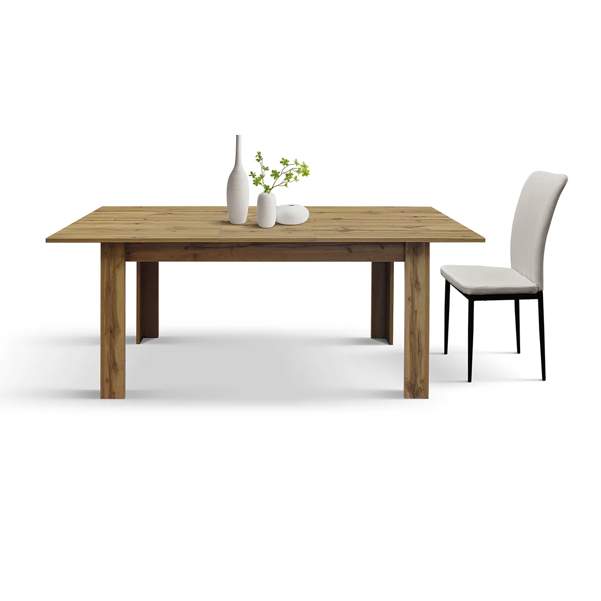 EPOCANTICA Tavolo Allungabile Rovere Gambe Squadrate 120-140 cm