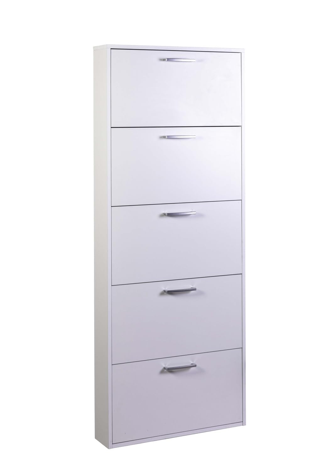 COMPOSAD Facile scarpiera 5 ribalte bianca 15 paia slim