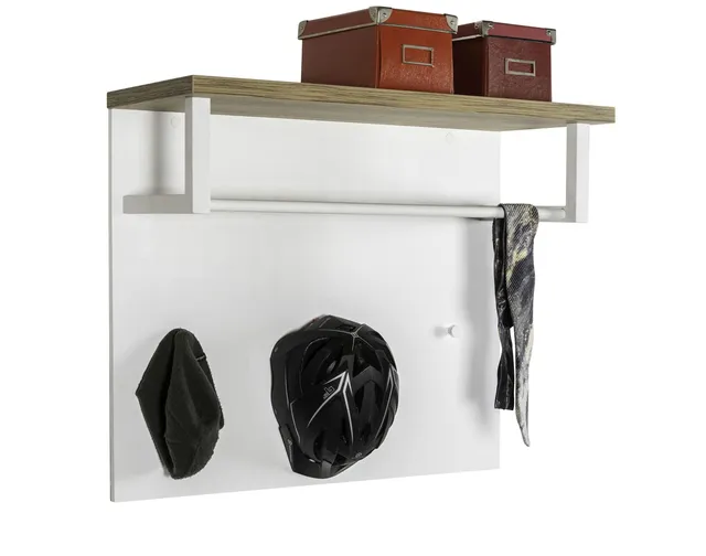 Composad Mundi 3 ganci appendiabiti parete rovere bianco