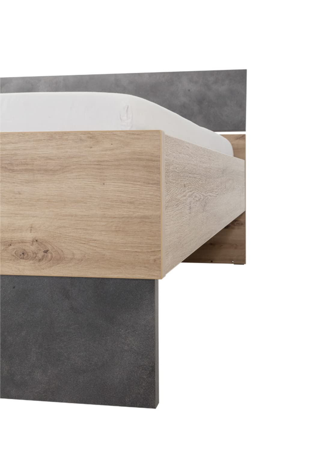 Composad Lafabrica Letto 1 Piazza e Mezza 127 cm rovere grigio