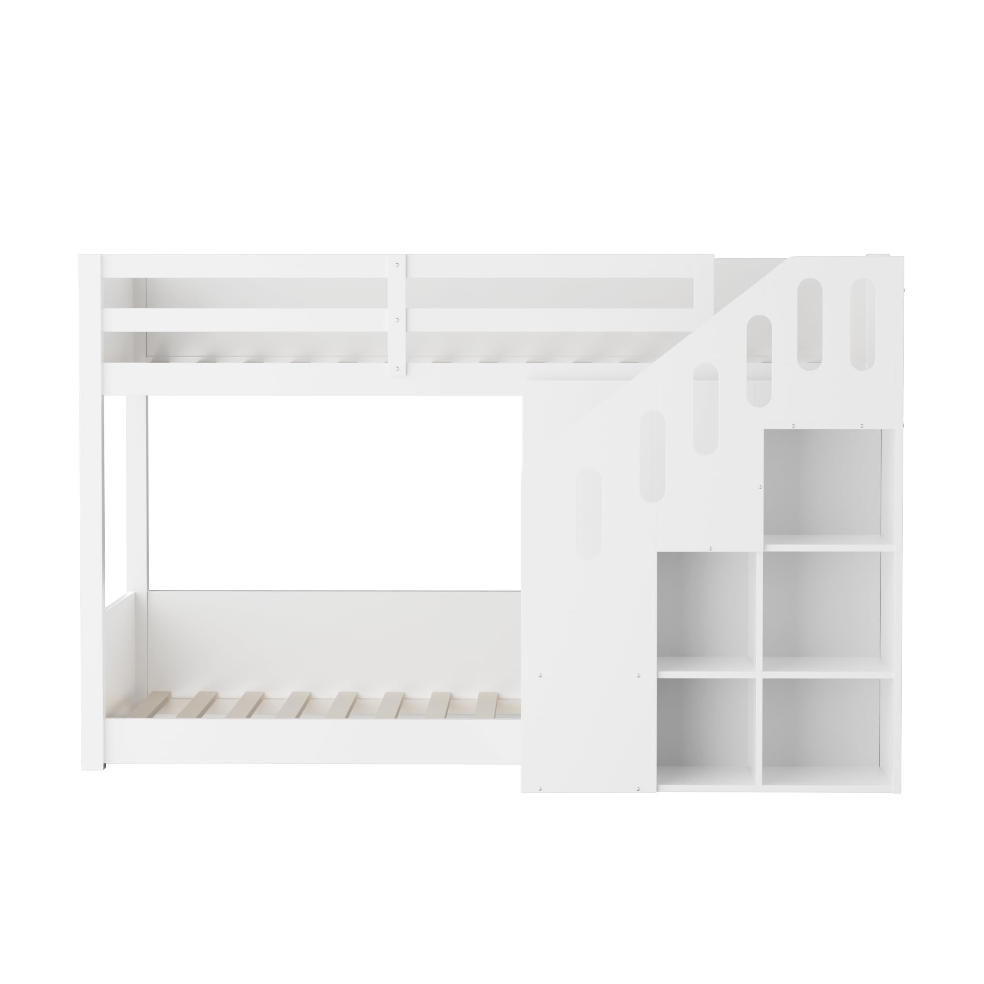 Dolamaní Letto a Castello 90x200 con Scala Bianco