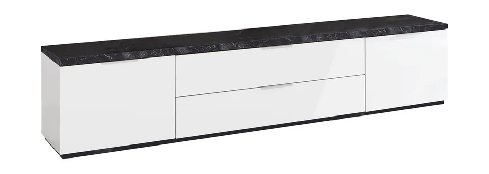 Composad Mundi Mobile Porta TV 240 cm Marmo Zebrato Bianco