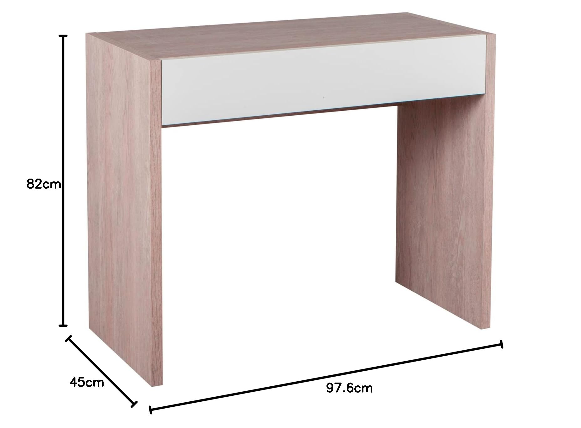 Composad scrivania 1 cassetto 97,6 cm rovere gessato piccola
