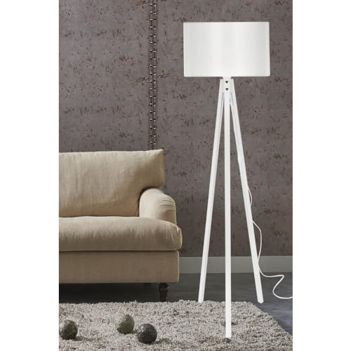 Indomita Rodi ASZ1234 Lampada da Terra Bianca