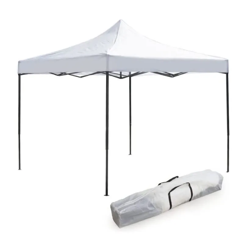 Iperbriko Open gazebo pieghevole 3x3 bianco in PVC impermeabile