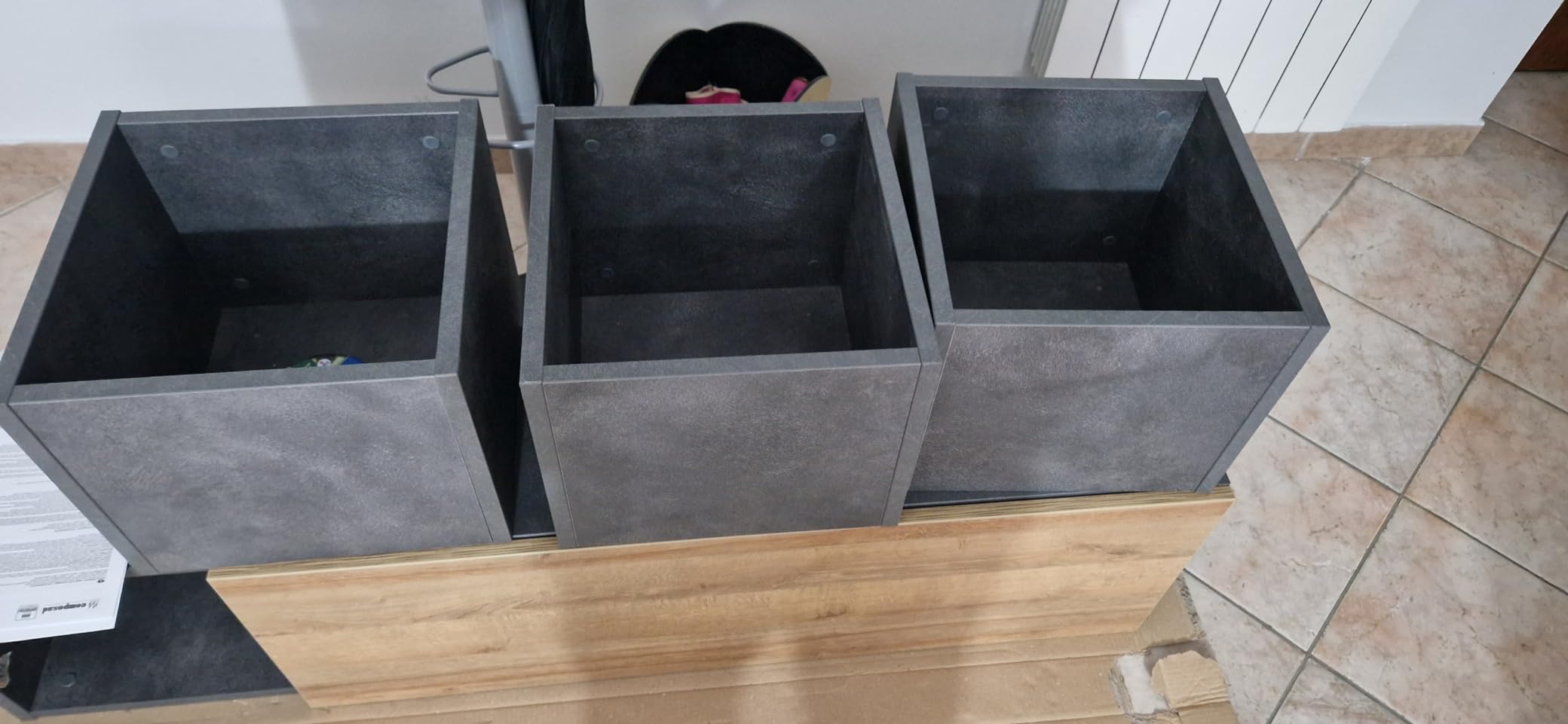 Composad Vittoria Set 3 Cubi Mensole 35x35 Grigio