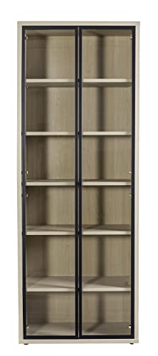Composad DaVinci libreria alta 2 ante vetro rovere 81 cm