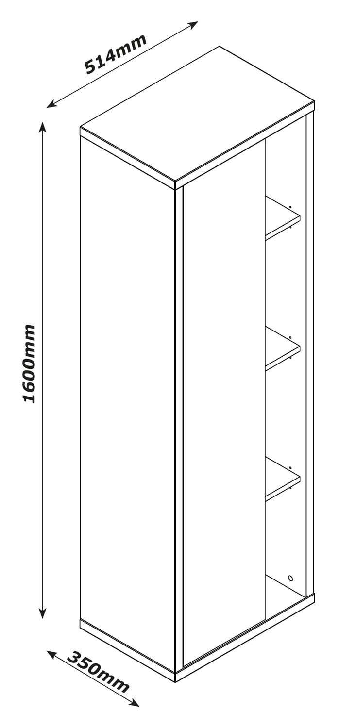 Composad Ladama colonna bagno 1 anta rovere mielato