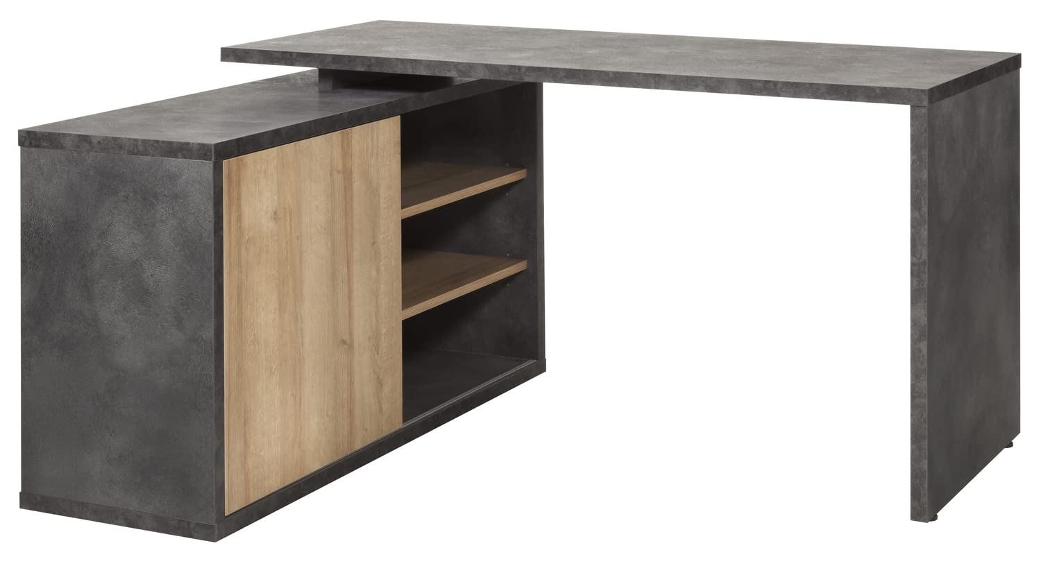 Composad Core Scrivania Angolare 6 Vani Rovere Grigio