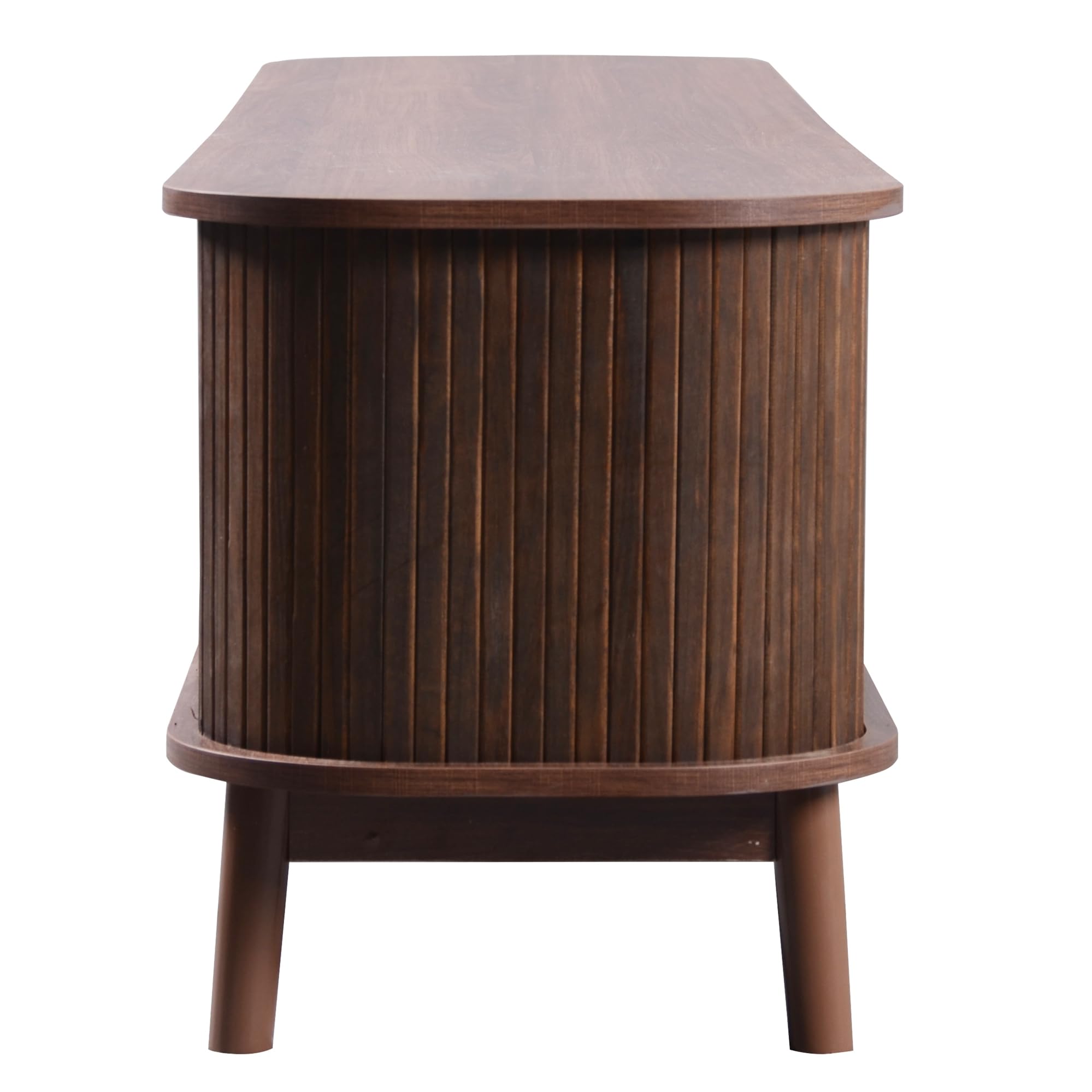 Dolamaní Mobile TV 170 cm Legno Scuro con Rattan 2 Ante