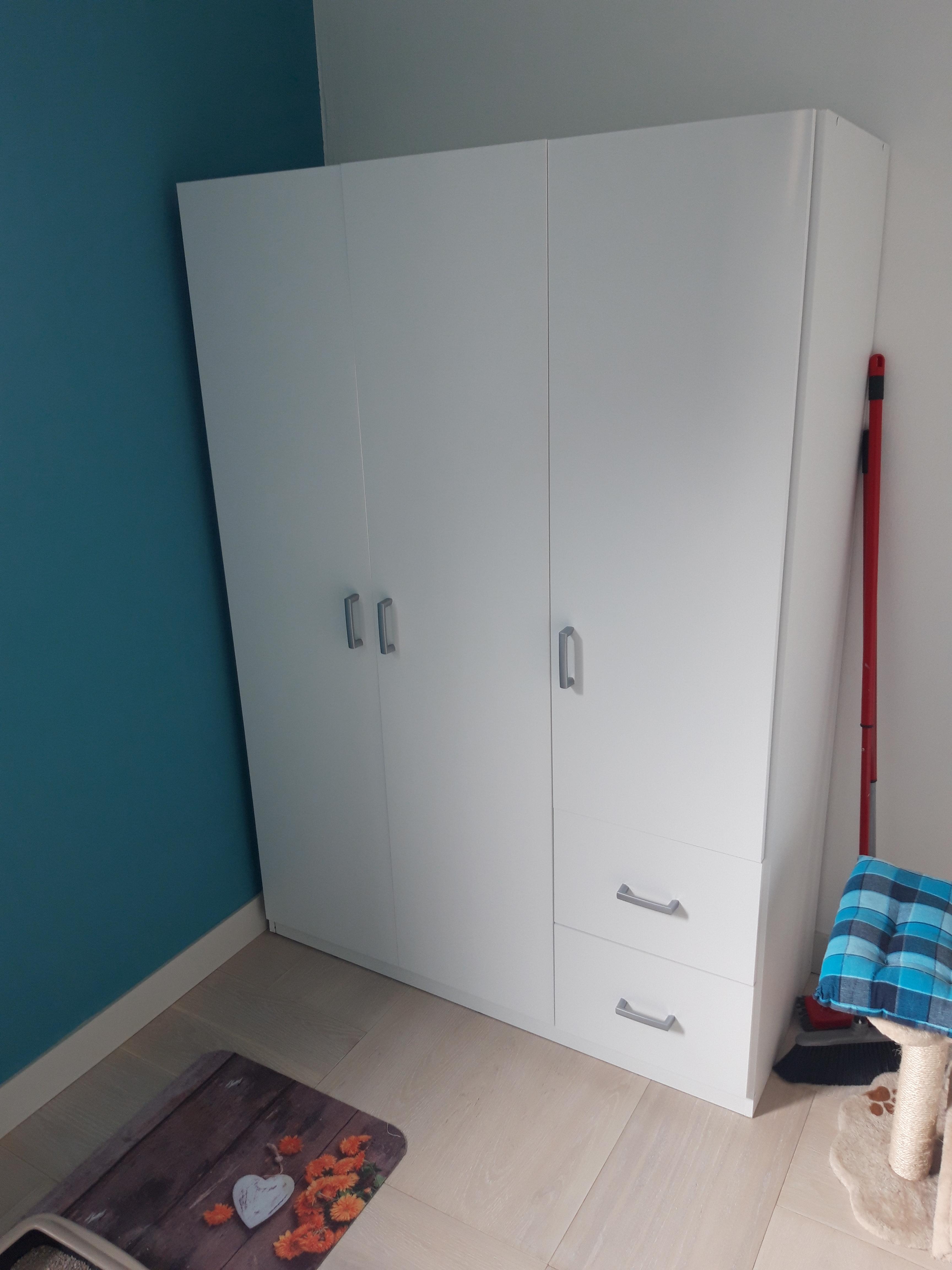 COMPOSAD Facile armadio 3 ante 2 cassetti bianco 120 cm