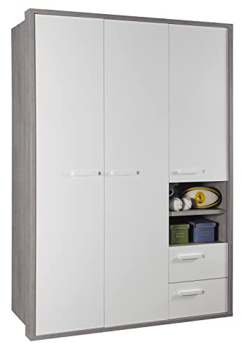 Composad Mipiace Armadio 3 Ante 153 cm cemento bianco