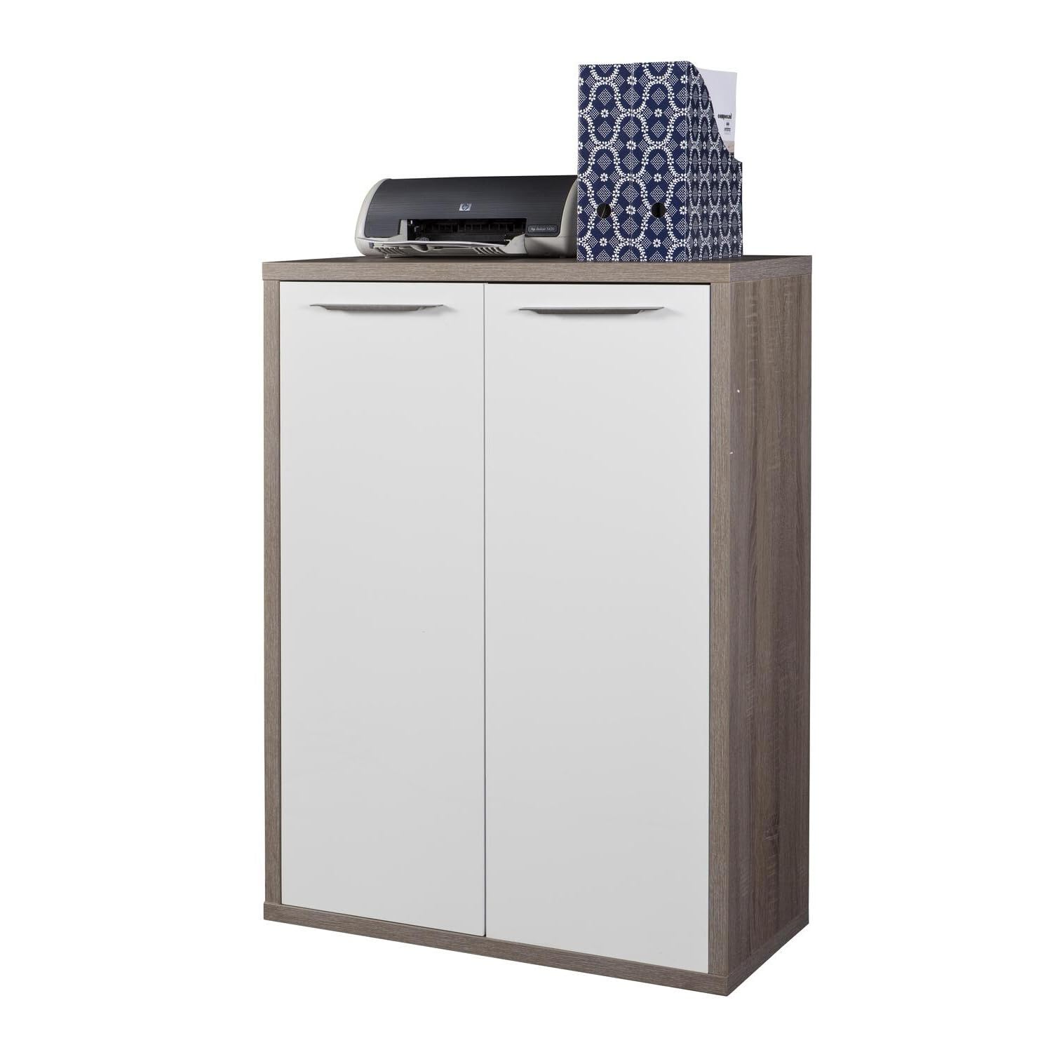 Composad Disegno ufficio completo 8 mobili rovere bianco
