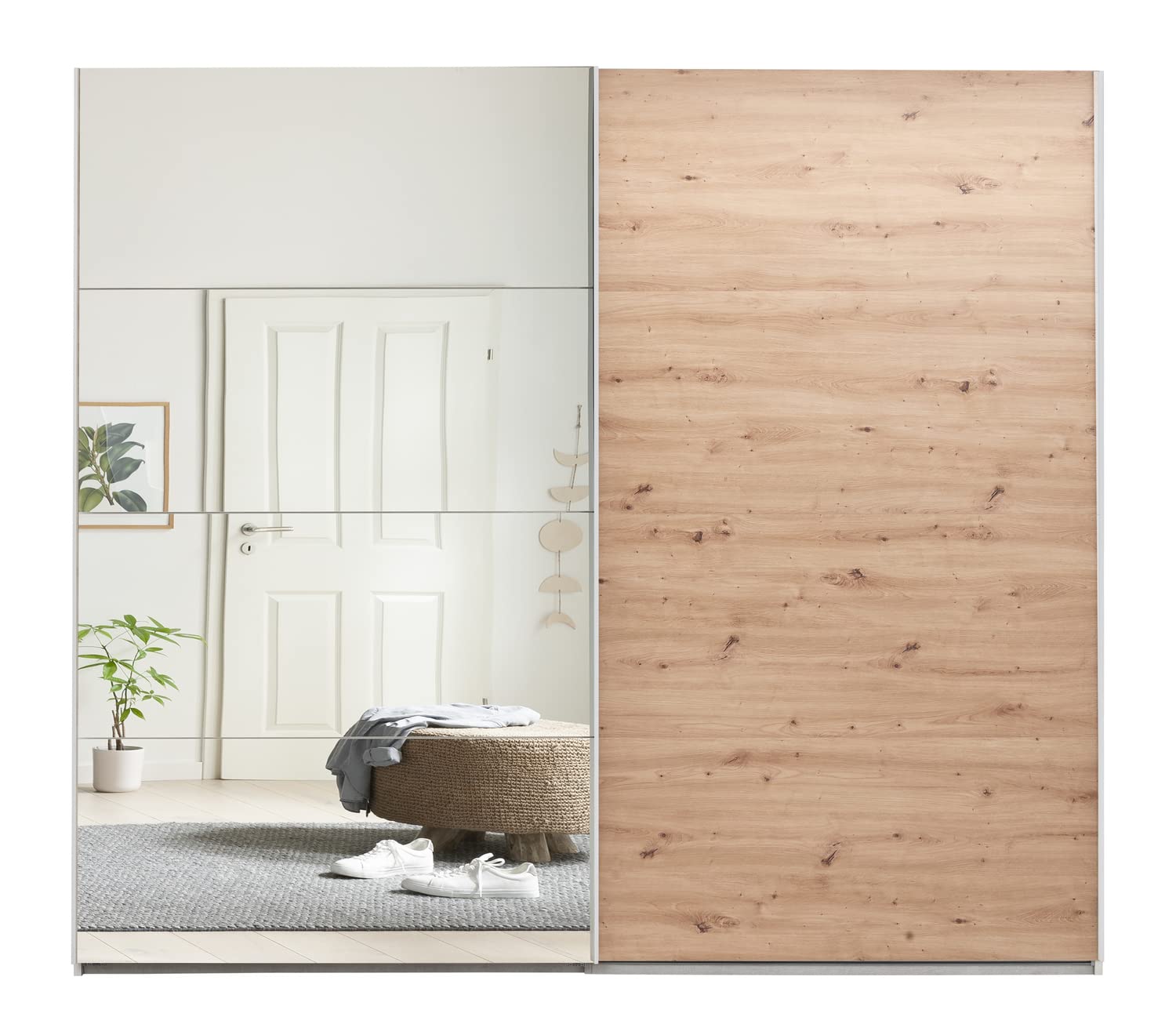 Composad Systema 250x223x67 armadio 2 ante scorrevoli specchio rovere
