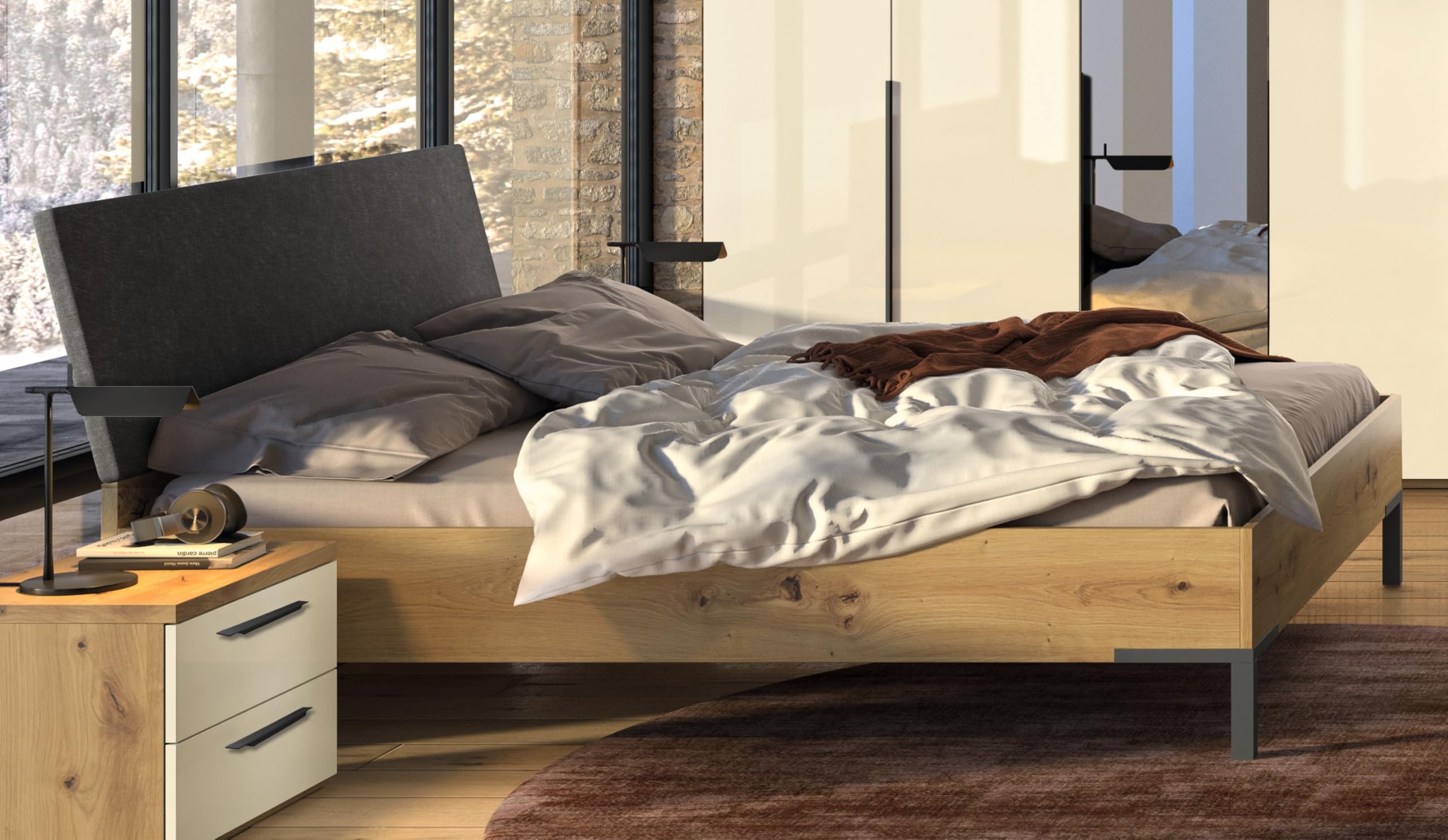 Composad Sposami Letto King Size 180x200 Testiera Tessuto