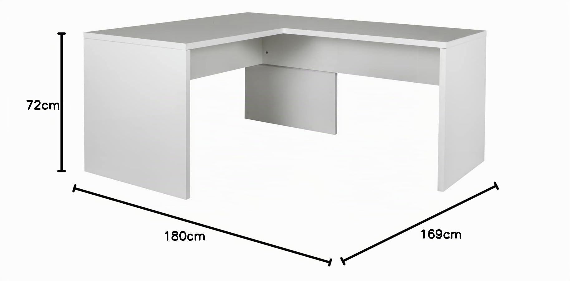 Composad Disegno K05 scrivania angolare 180 cm bianca