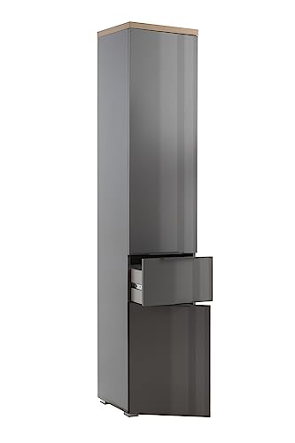 Composad Mundi Colonna Bagno 2 Ante 1 Cassetto Grigio Titanio