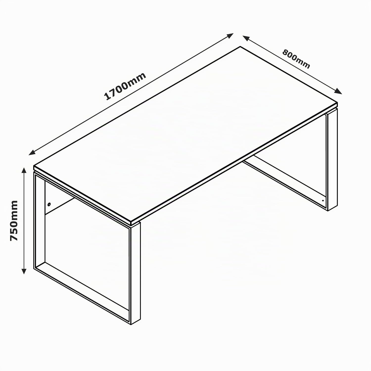 Composad Disegno set ufficio 3 pezzi scrivania 170 bianco