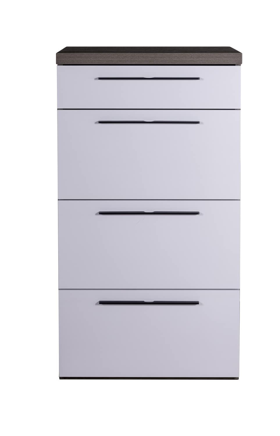 COMPOSAD Cassettiera Momenti 4 cassetti bianco rovere