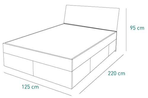 Composad Globo letto una piazza e mezza con 4 cassetti bianco