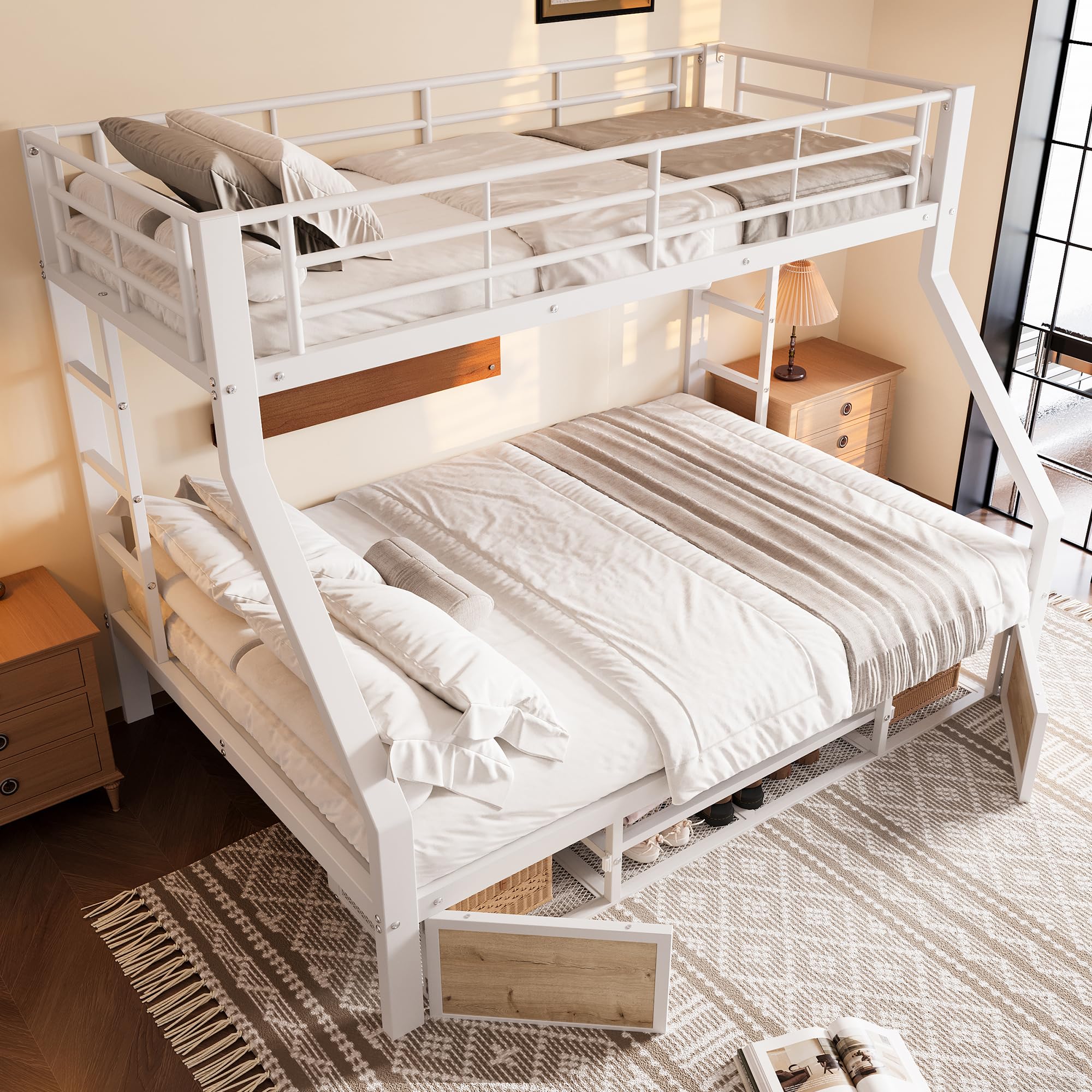 Dolamaní letto a castello bianco 90x200 140x200 metallo