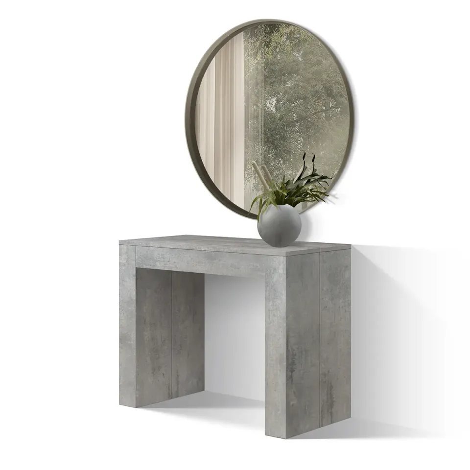 Epocantica Jose consolle allungabile 12 posti grigio cemento 300cm
