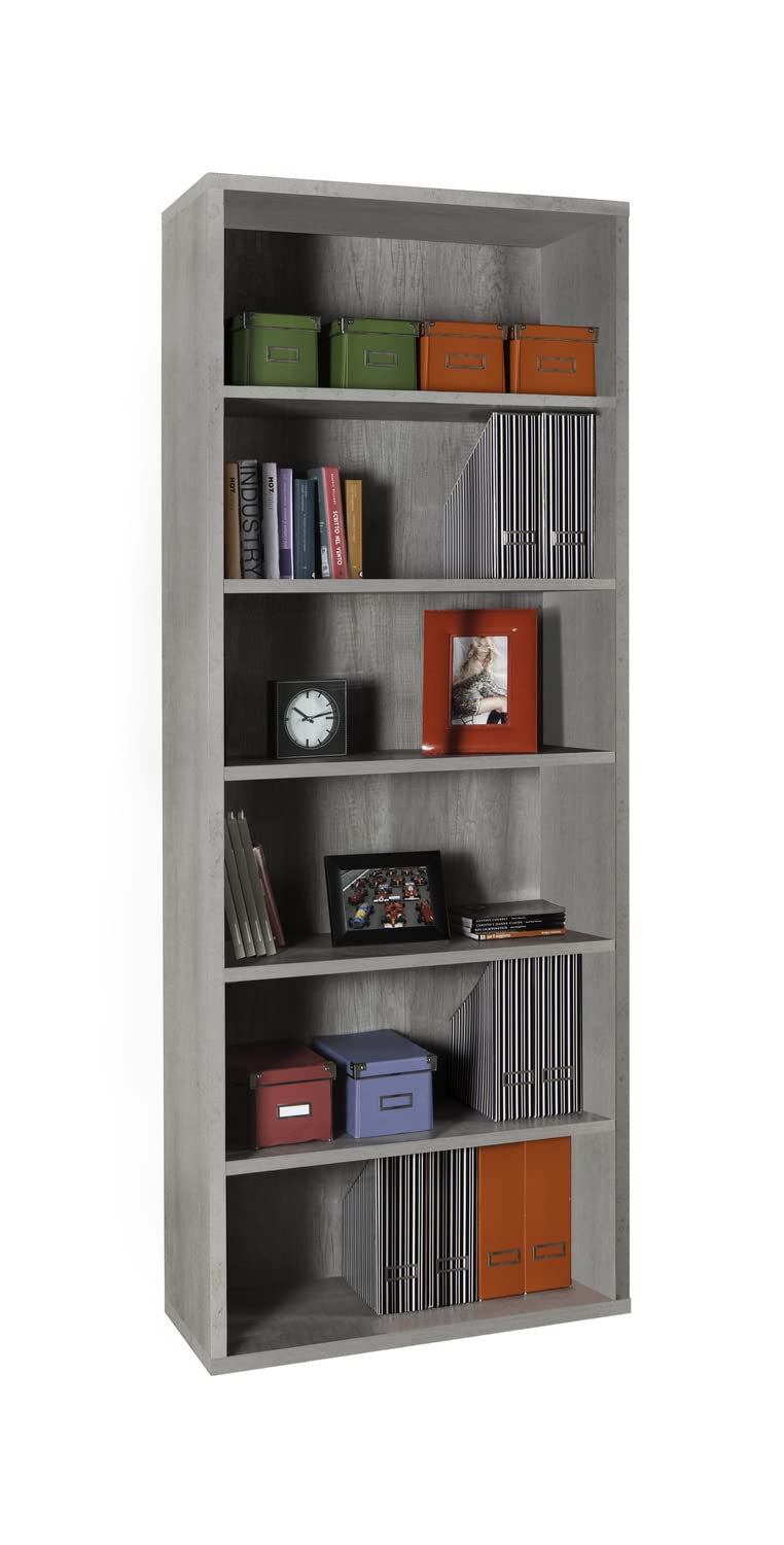 Composad Disegno B07 Libreria Aperta Bianco Laccato 82 cm