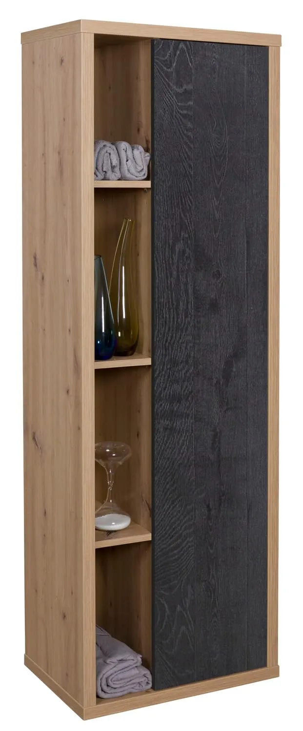 Composad Ladama colonna bagno 1 anta rovere nero