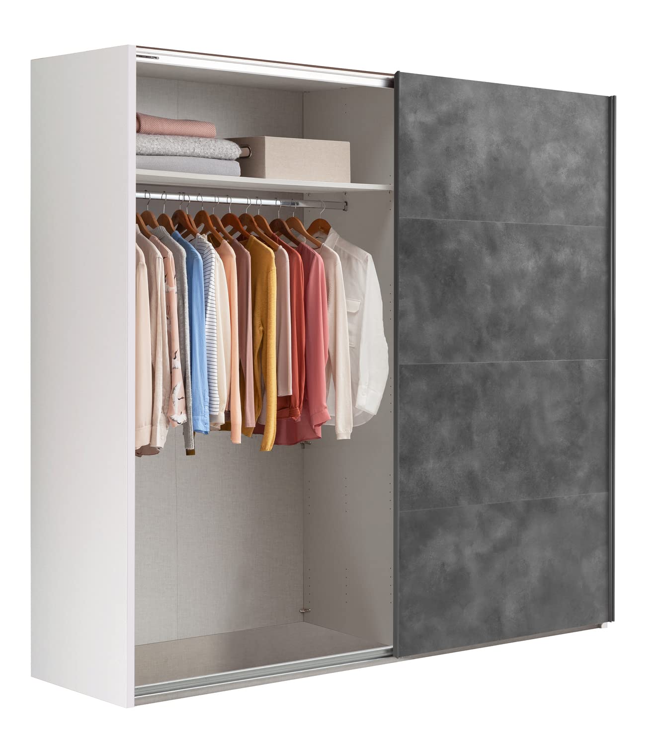 Composad Systema Armadio 2 Ante Scorrevoli 250 Bianco Grigio Tadao