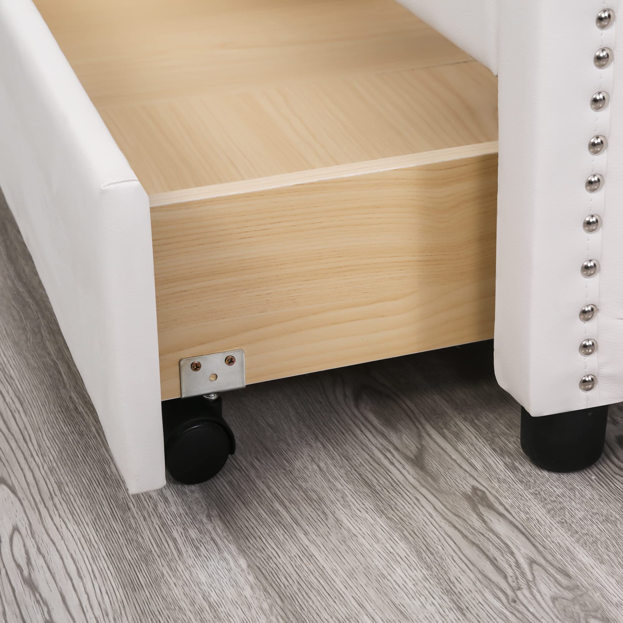 Dolamaní Letto matrimoniale 140x200 bianco con cassetti
