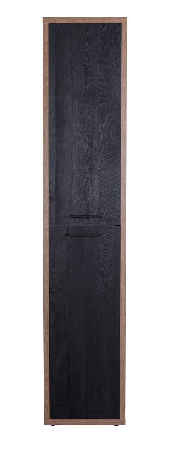 Composad Davinci 2 Ante Colonna Libreria Stretta Noce Nero 44 cm
