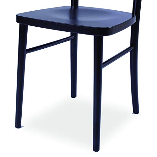 Iperbriko sedia faggio curvato nero opaco 40x42 cm