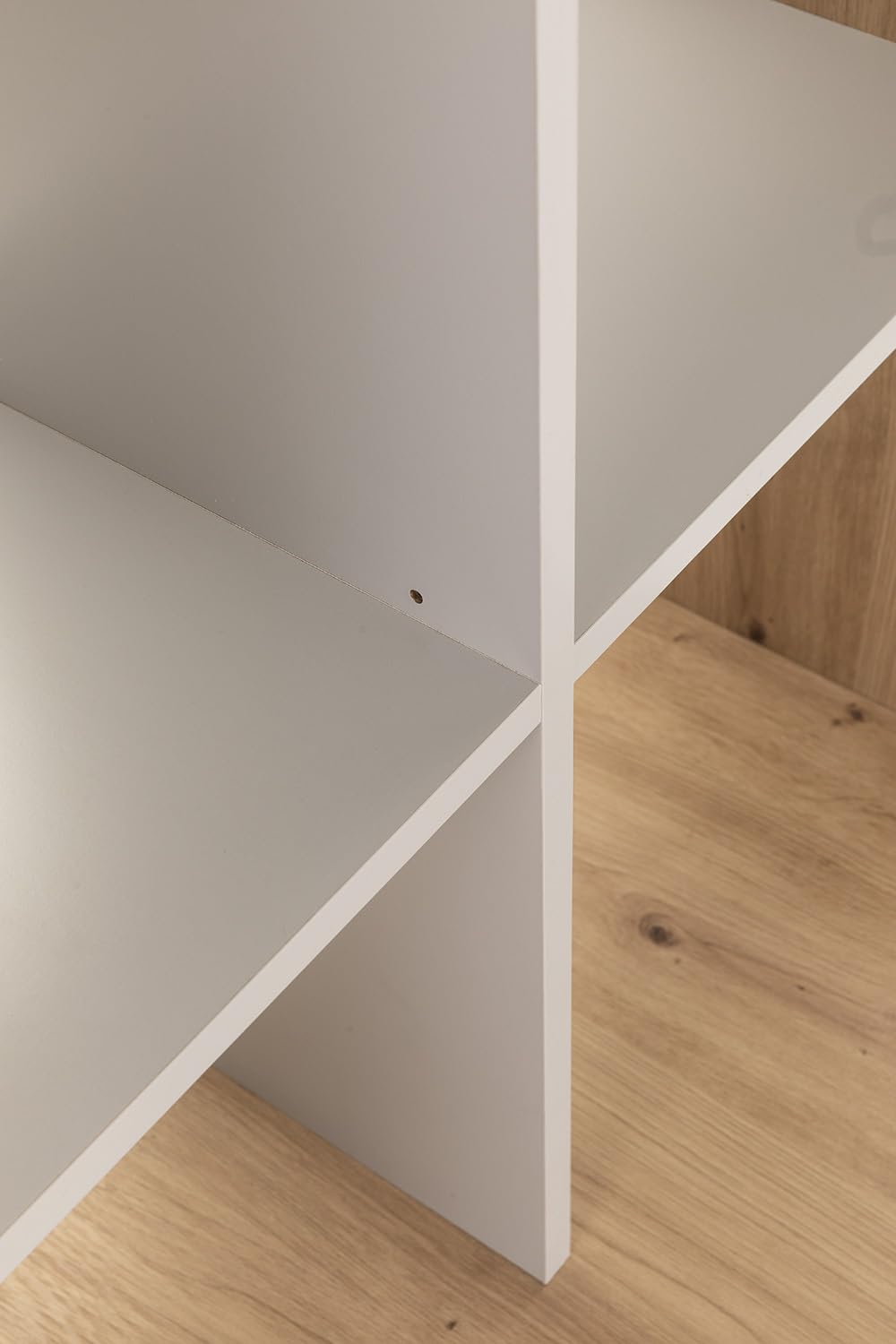 Composad Velata scrivania con libreria rovere miele e grigio