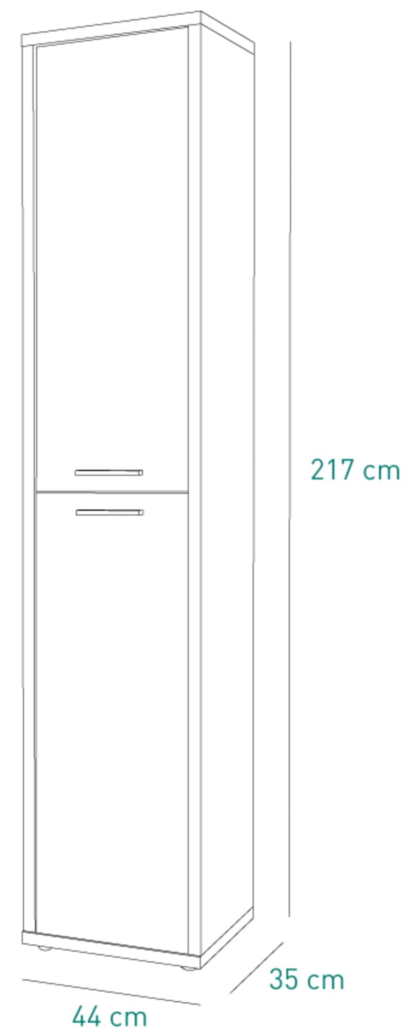 Composad Davinci 2 ante mobile colonna rovere 44 cm