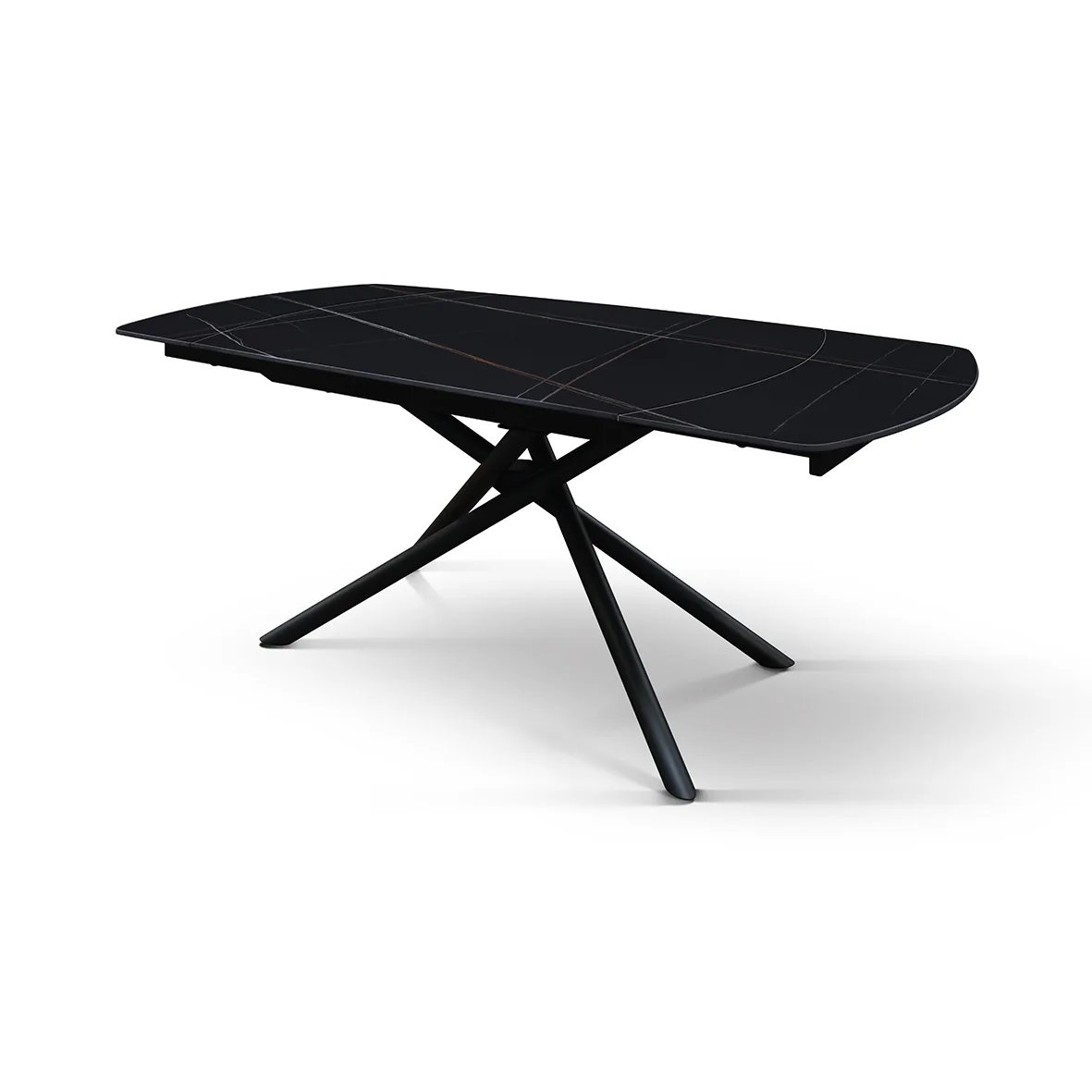 Epocantica Nero Sahara tavolo allungabile ceramica base croce