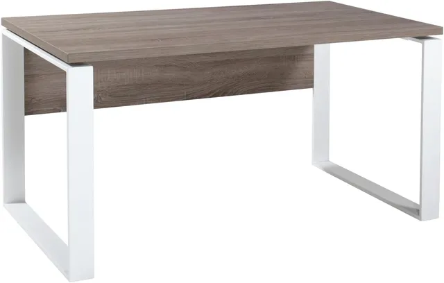 Composad Disegno Scrivania Stretta 140 B07 Rovere Sonoma Gambe Bianche