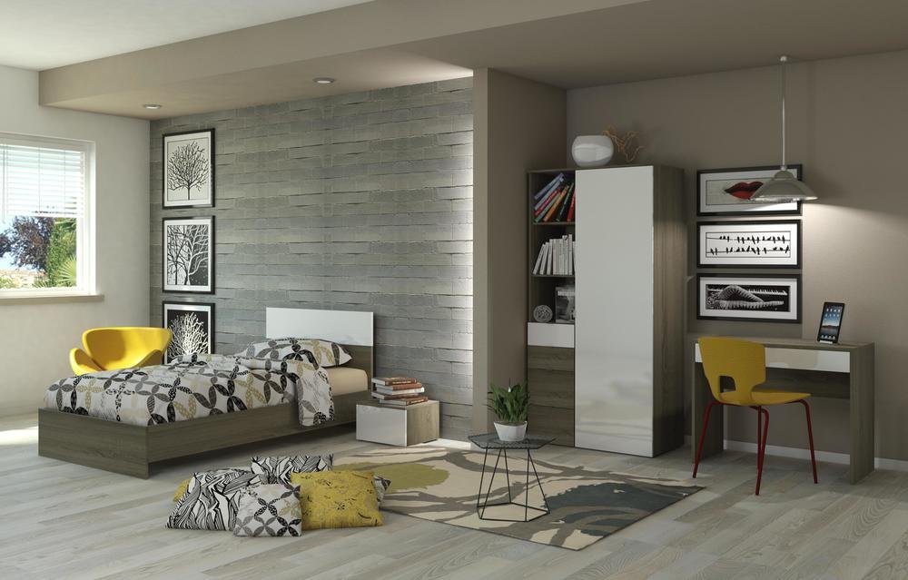 Composad Cameretta Singola Rovere Tartufo Bianco Completa