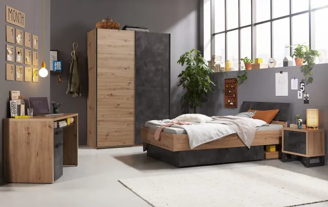 Composad LaFabrica Cameretta Completa Letto Scrivania Grigio