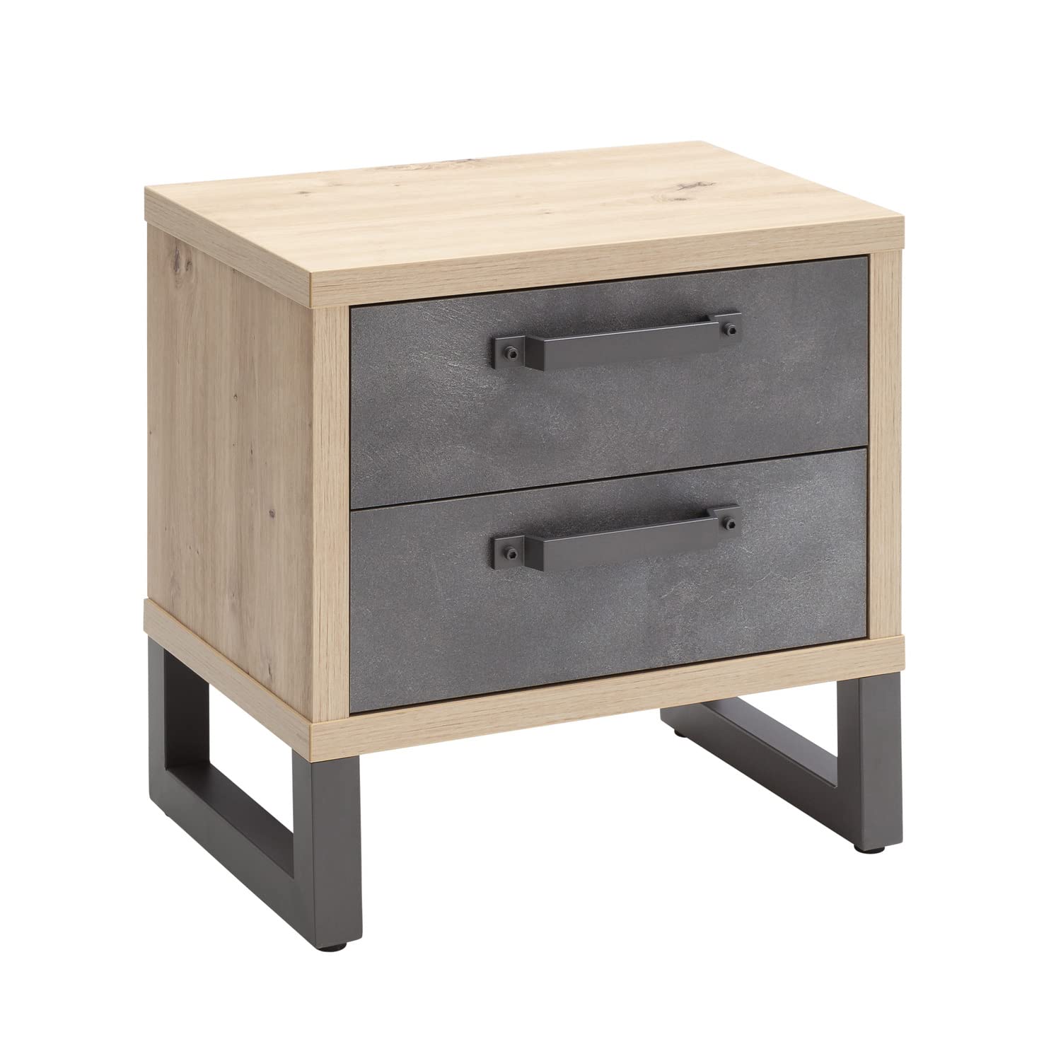 Composad LaFabrica comodino 52 rovere grigio 2 cassetti