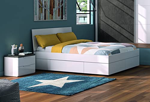 Composad Storage Letto 1 Piazza e Mezza 4 Cassetti Bianco 120x200