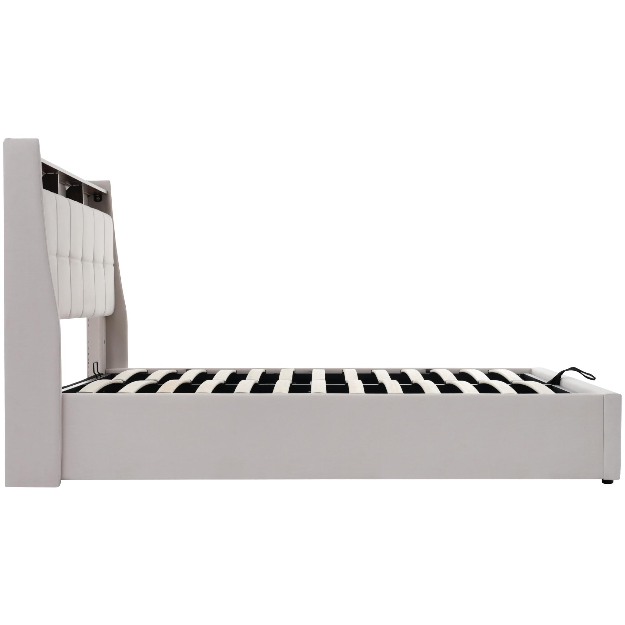 Dolamaní letto contenitore 160x200 beige con LED