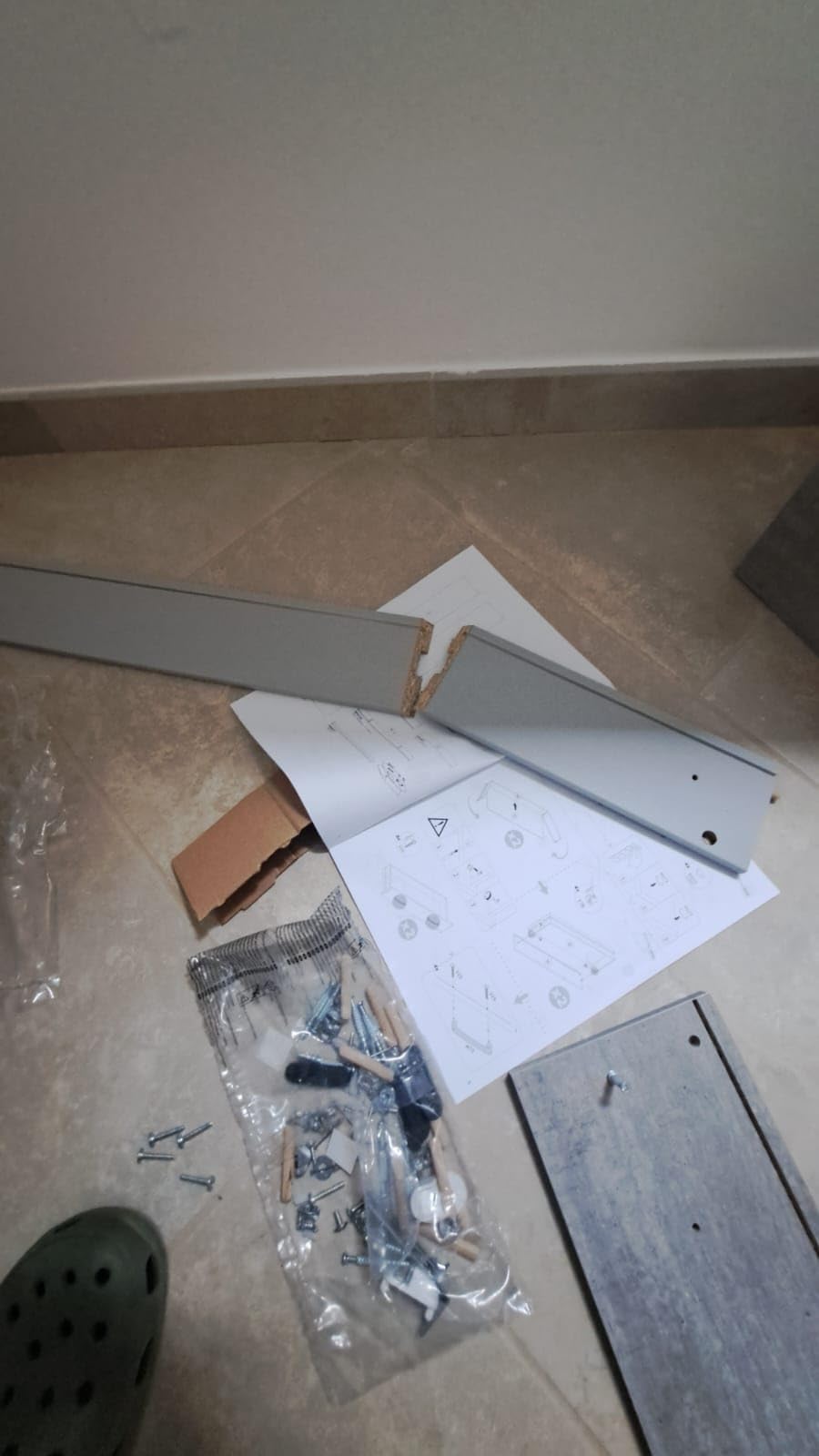 Composad Facile Armadio 2 Ante 2 Cassetti Grigio Cemento