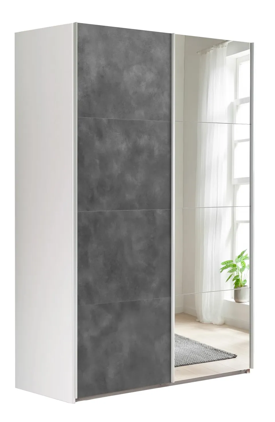 Composad Systema 150x223x67 armadio 2 ante scorrevoli grigio bianco